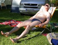 Uwe bei einem kleinen Nickerchen