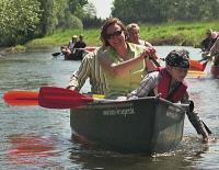 Familie Henke beim Paddeln